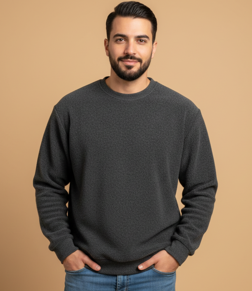 Unisex Round Neck Sweatshirt Fleece Printing in Dubai, UAE, and Abu Dhabi